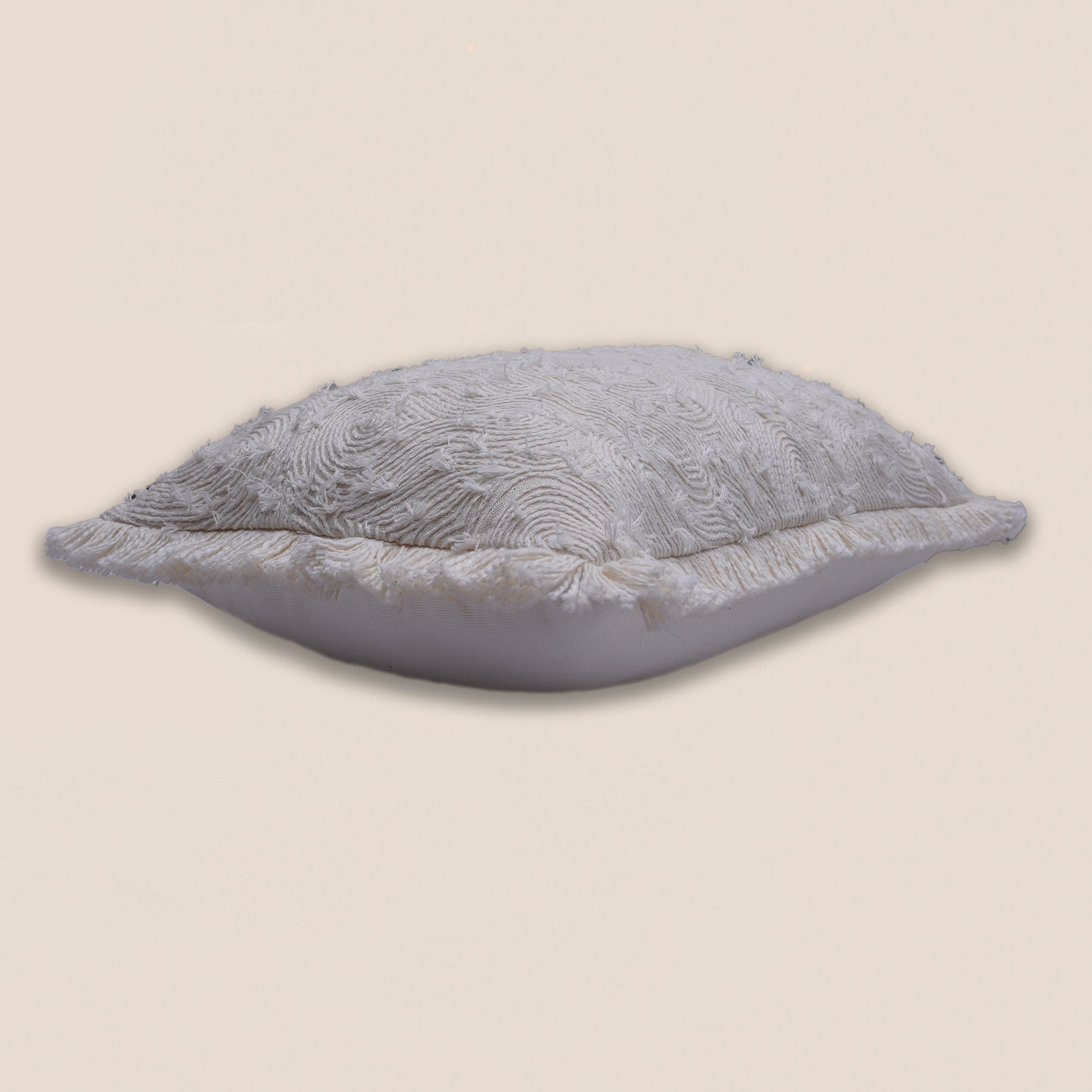 IVORY WHORL CUSHION COVER - RECTANGLE