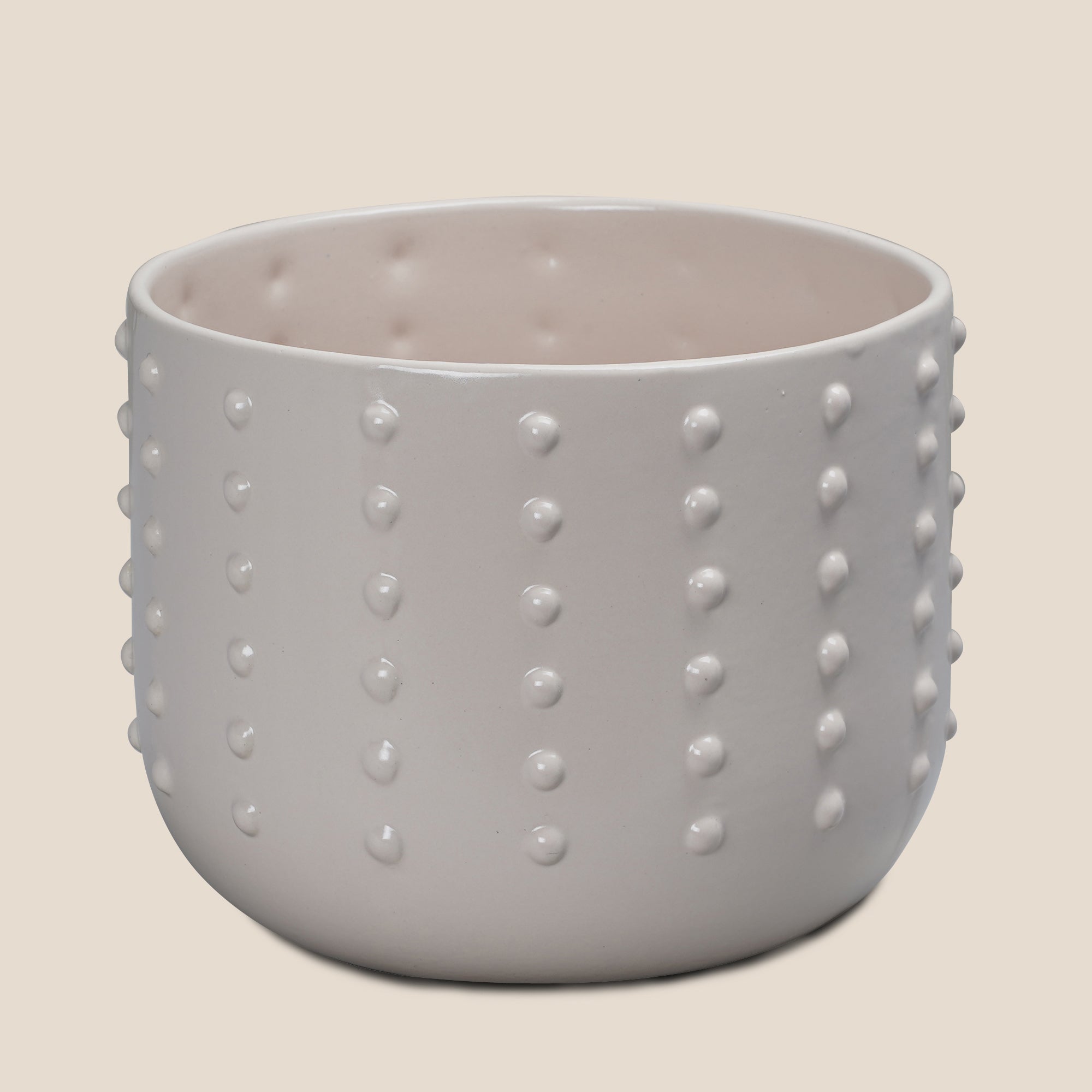 The Ivory Pebble Dot Planter - Large