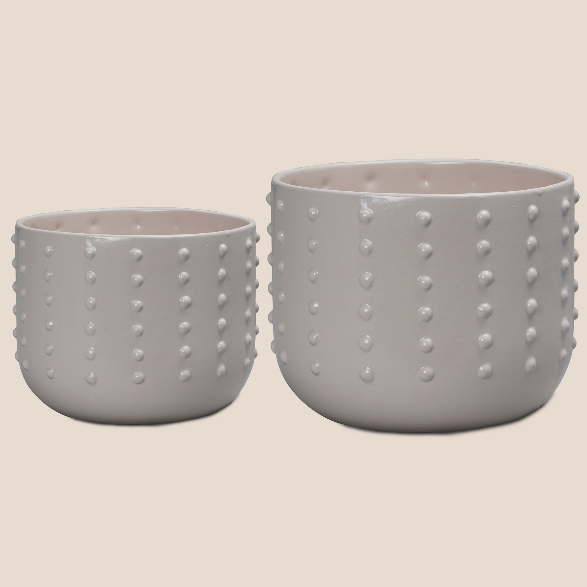 The Ivory Pebble Dot Planter - Large