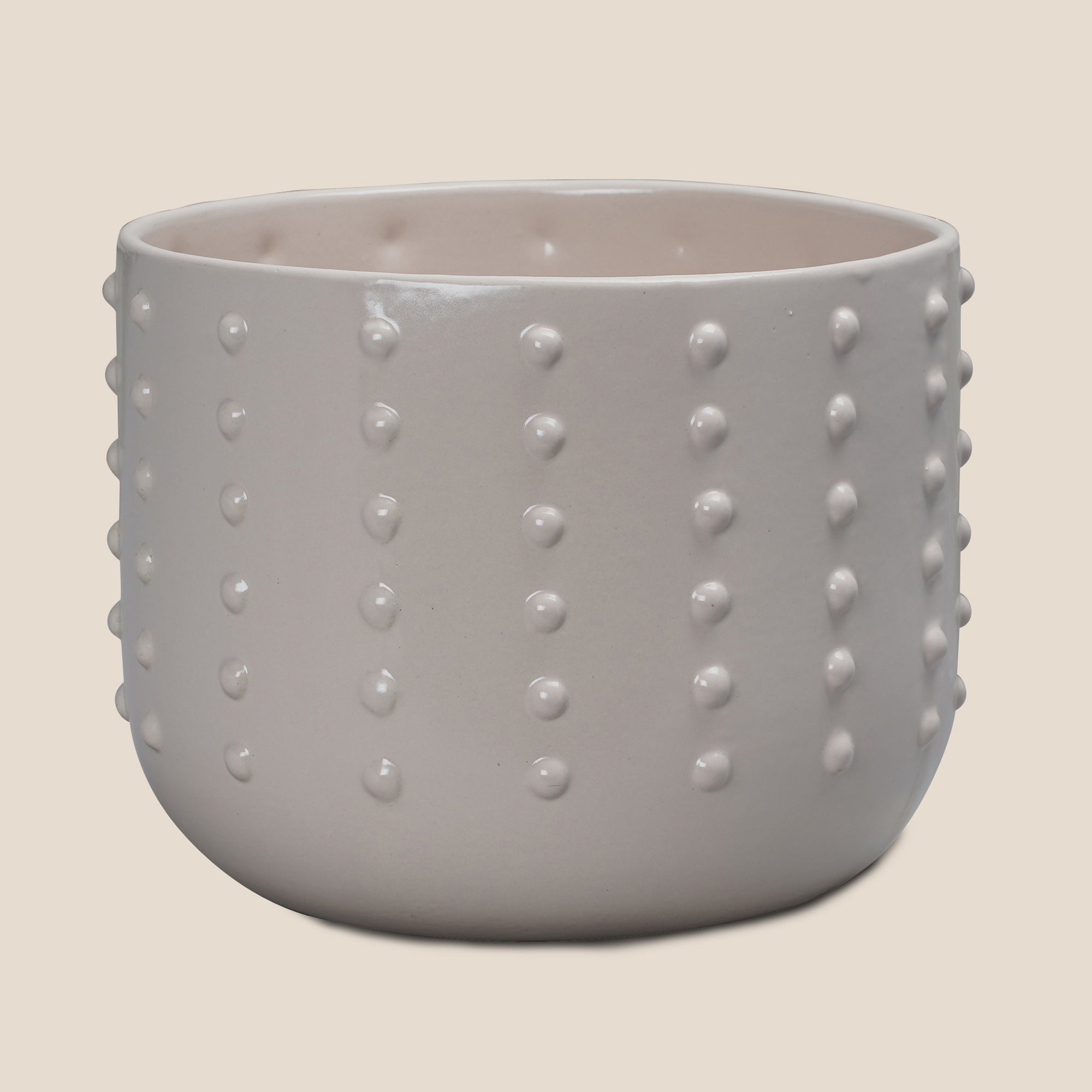 The Ivory Pebble Dot Planter - Large
