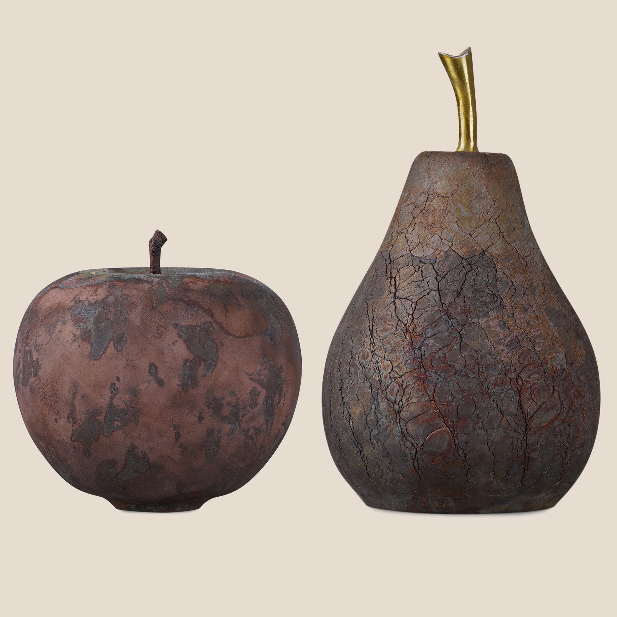 Rustic Glass Pear Decor