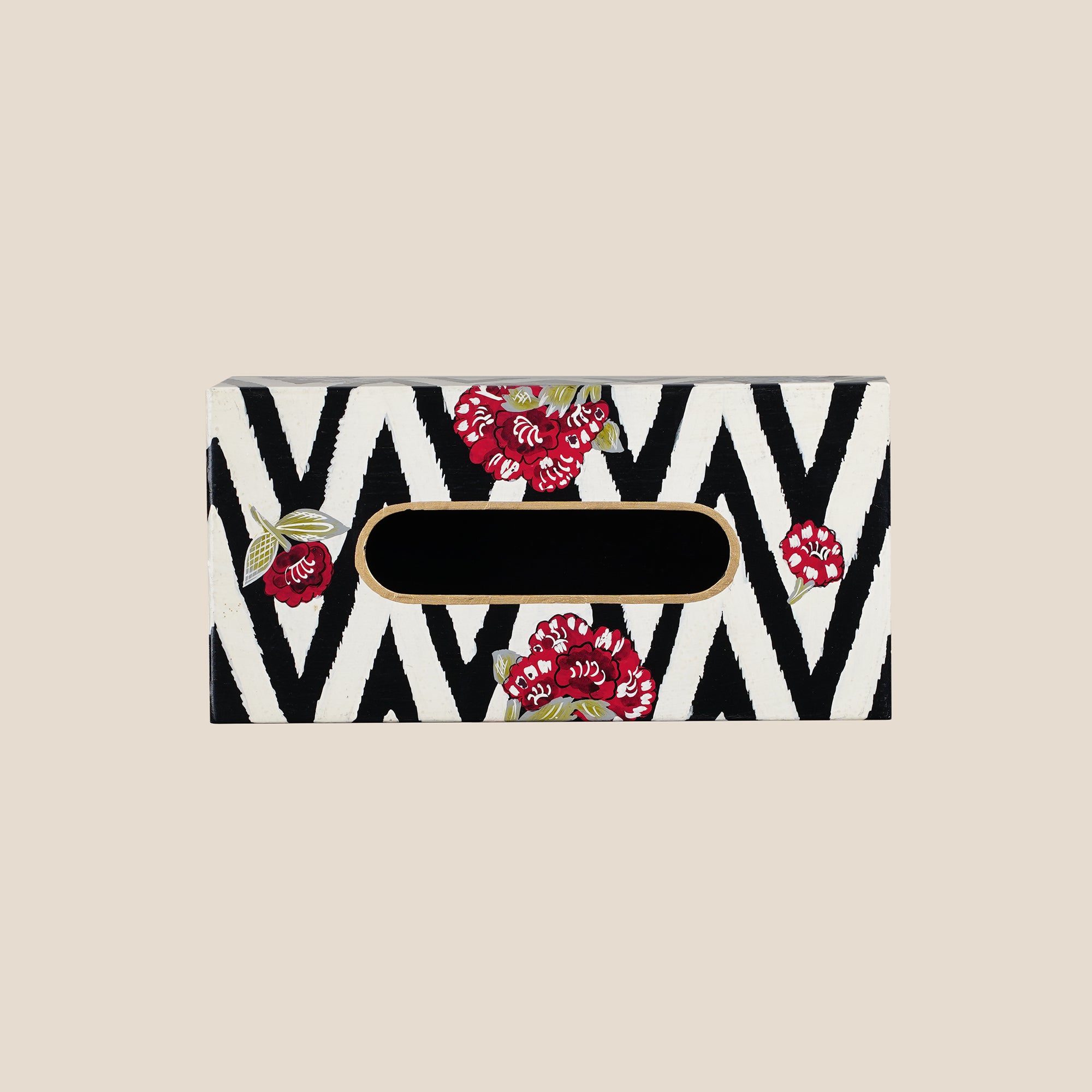 Chevron Bloom Serving Tissue box