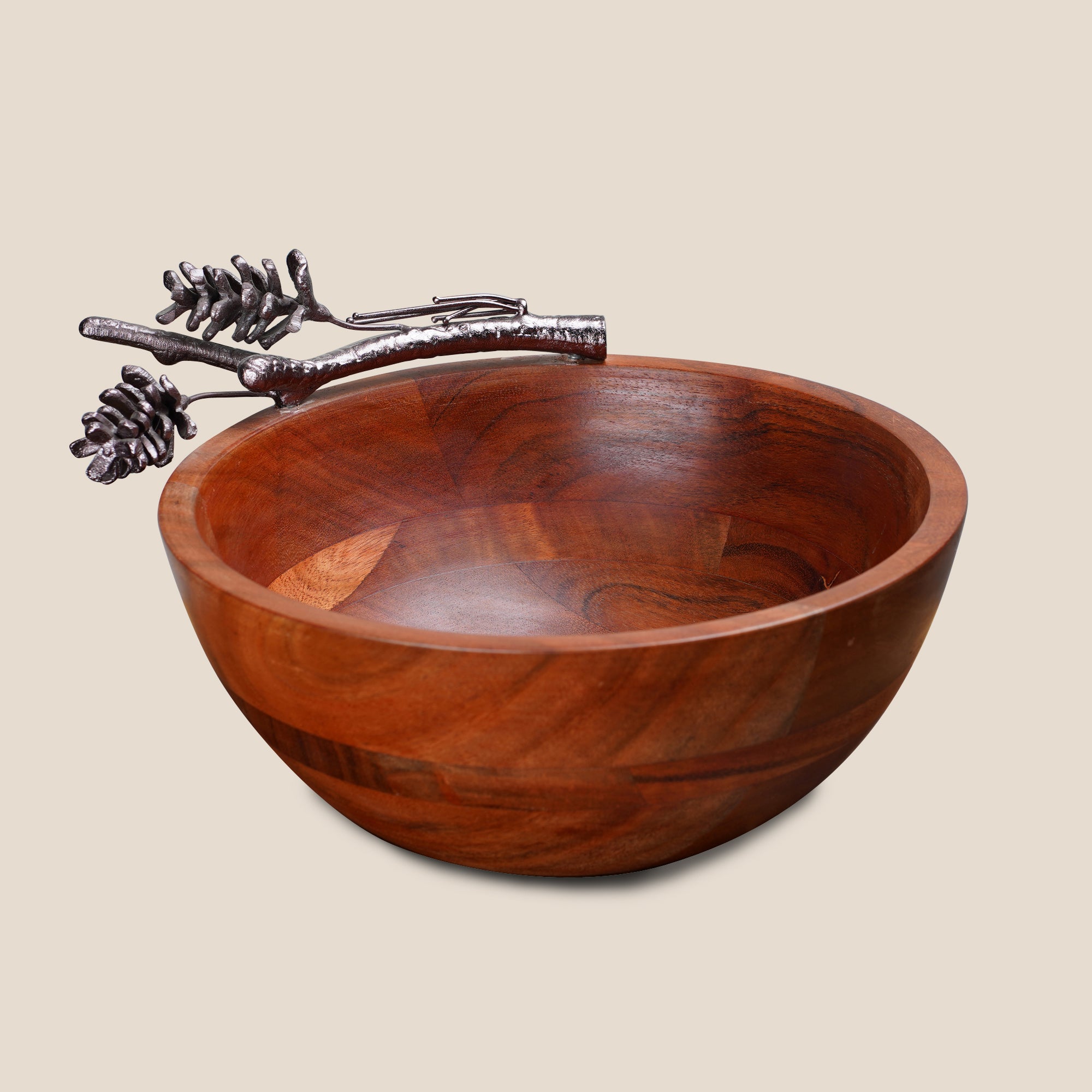 Conifer Collection Wooden Salad Bowl Set