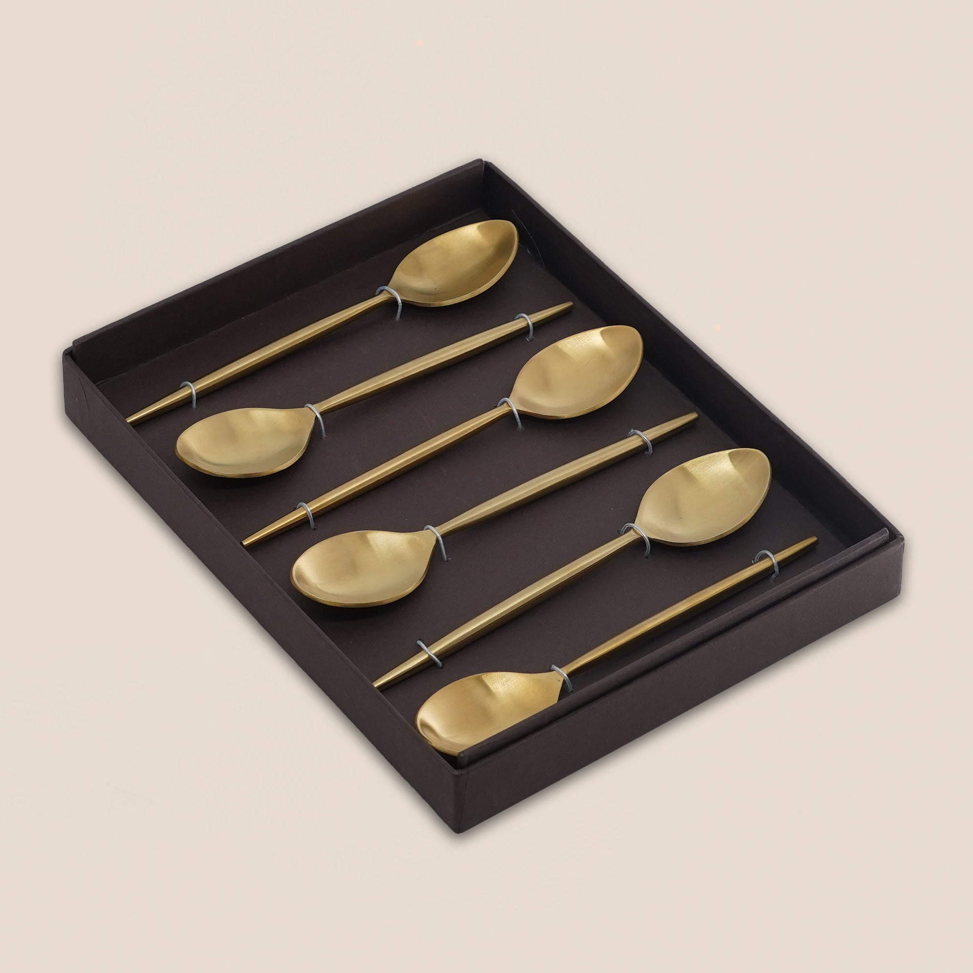 Luxe Brass-Finish Desert Spoon