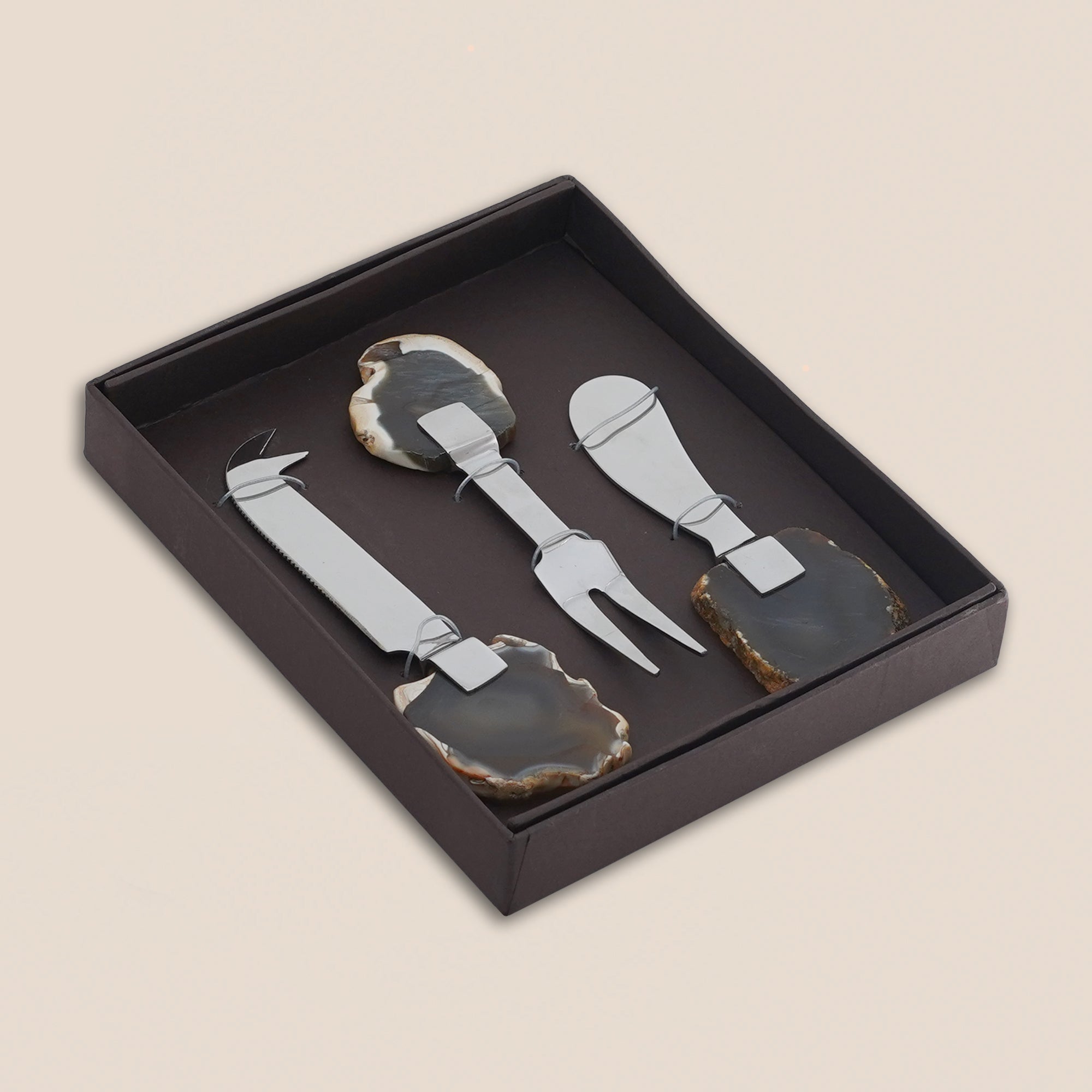 Agate Aura Cheese Set