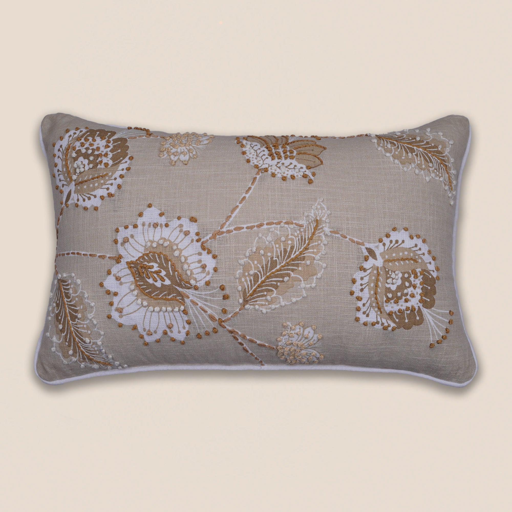 Ivory Bloom Cushion Cover