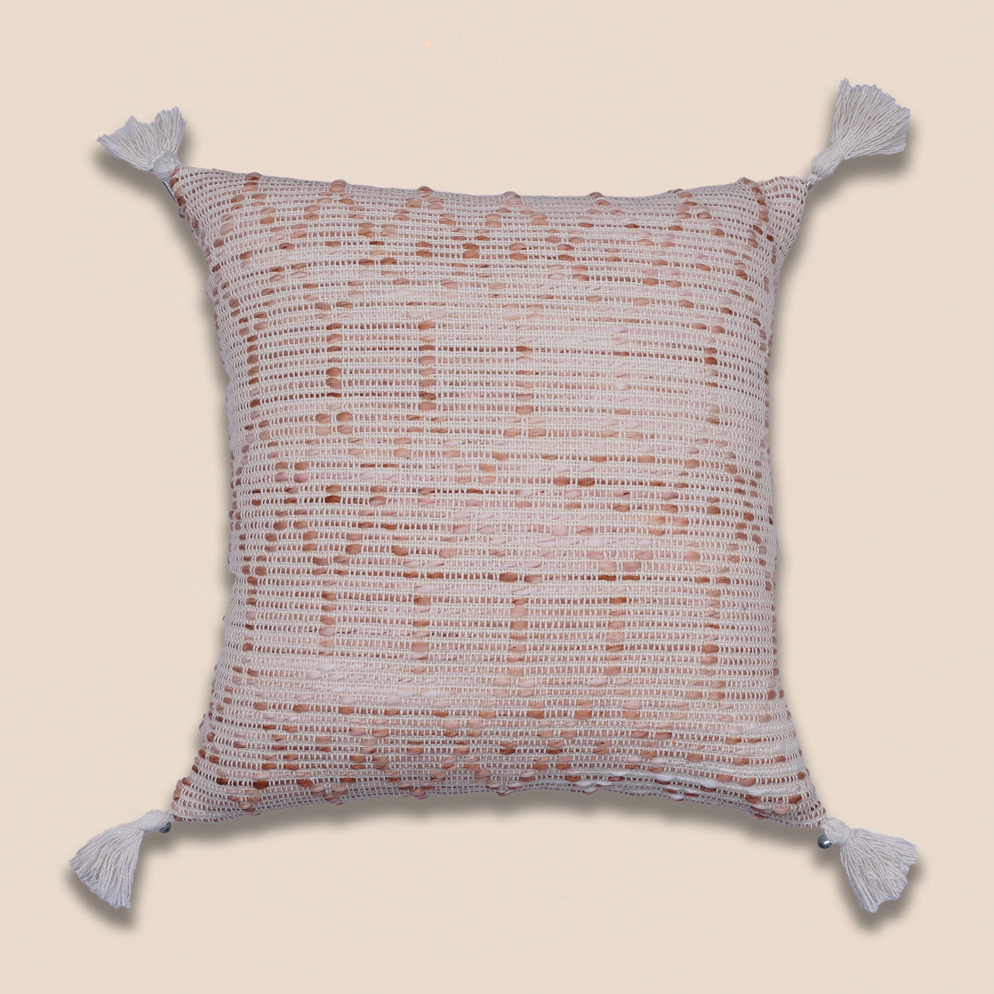 PEACH WEAVE CUSHION COVER