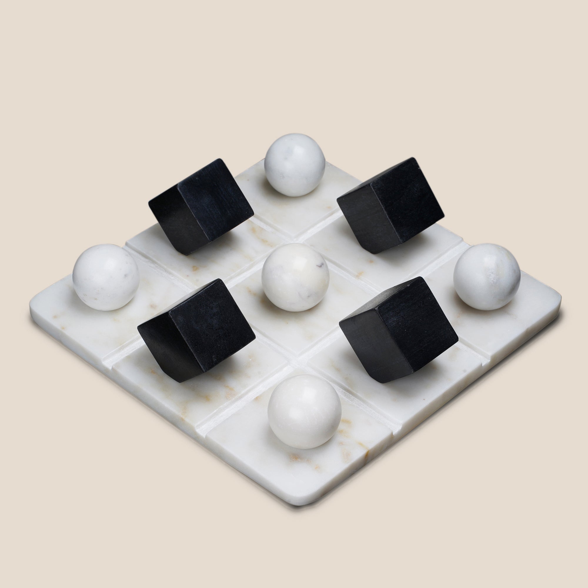 Luxury Marble Tic-Tac-Toe Set