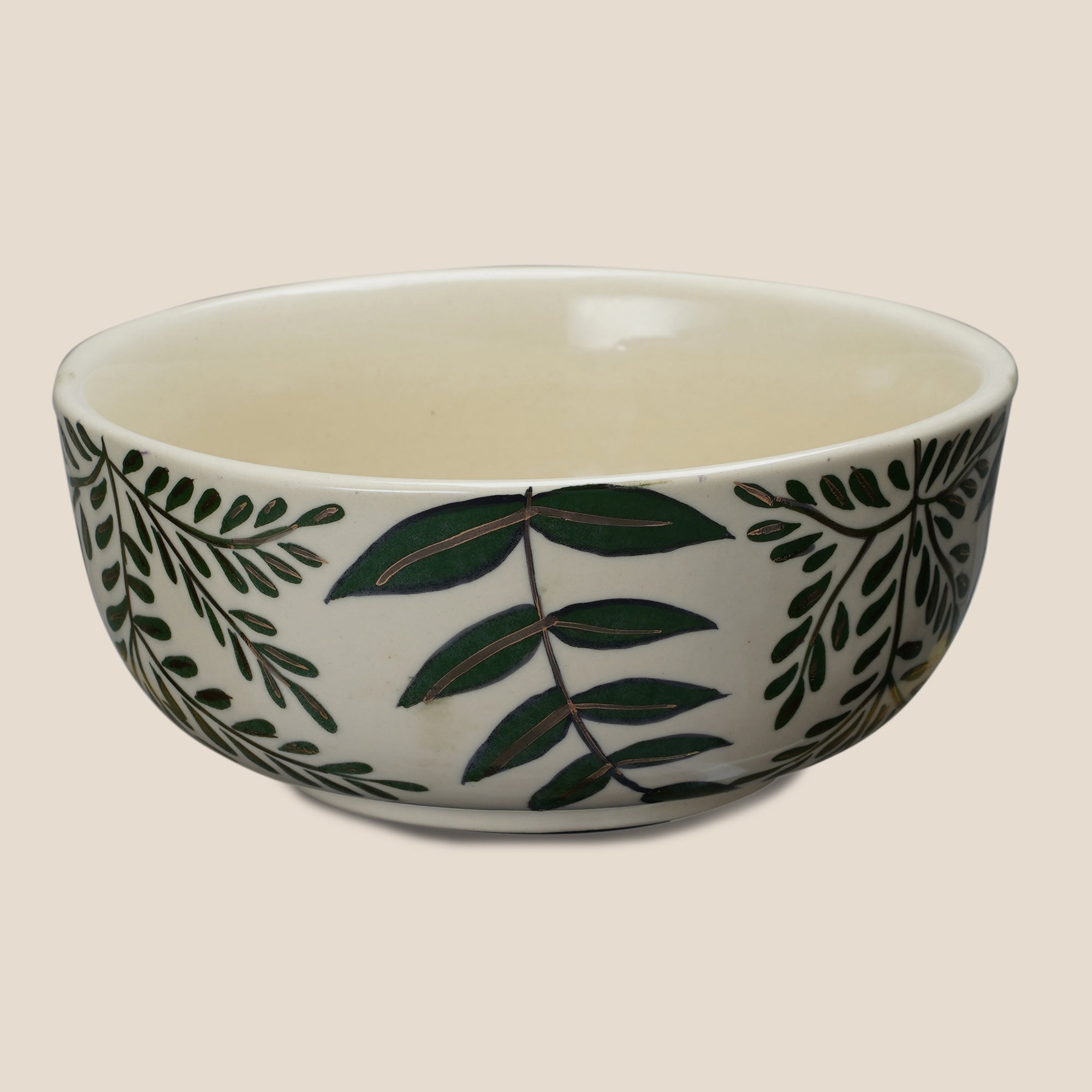 The Forest Collection 24K Gold-Plated Ceramic Serving Bowl