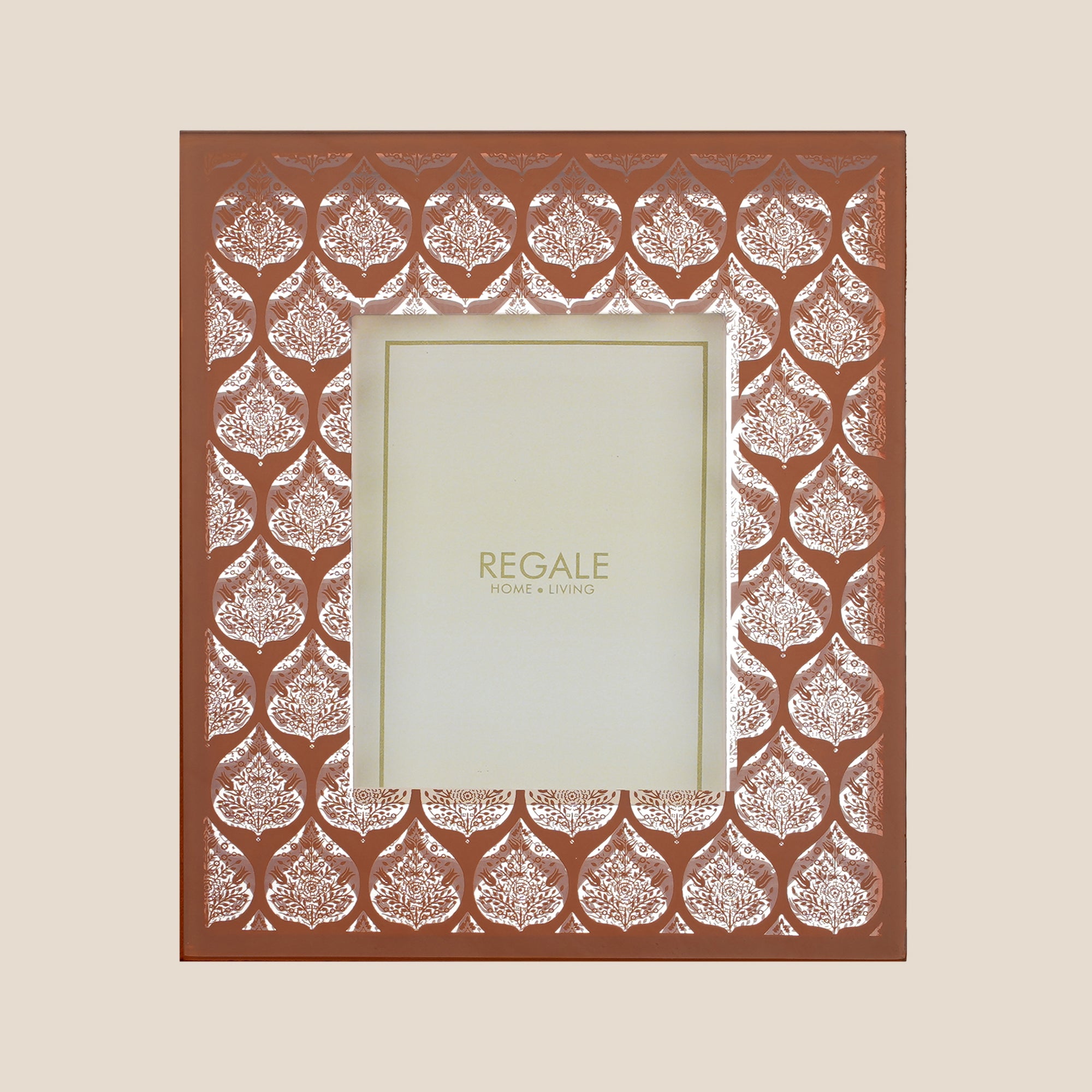 Tan Shadow Glass Frame