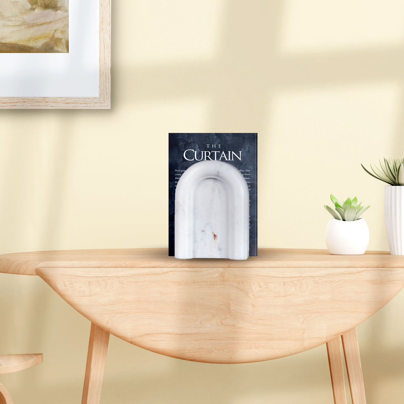 Arc Marble Bookend